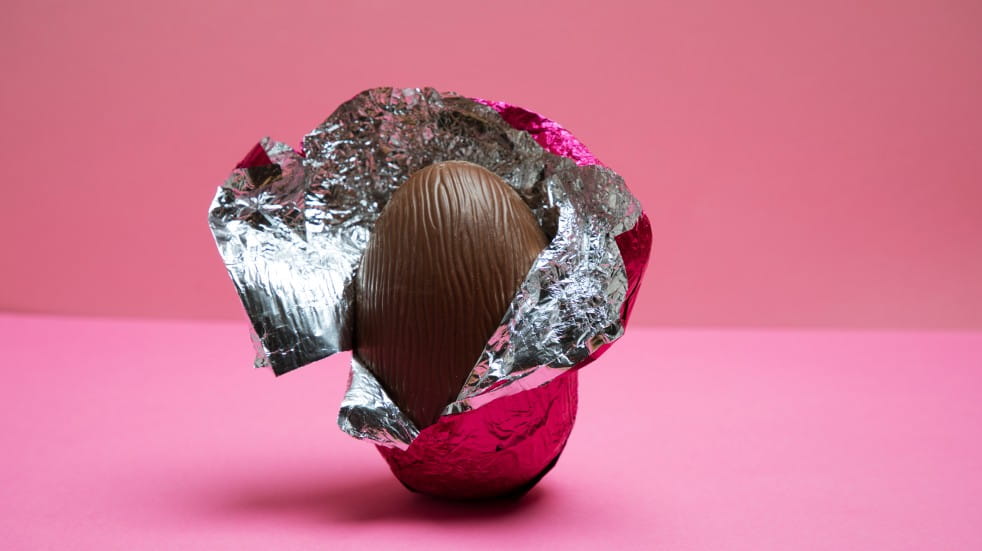 easter egg in foil